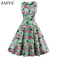 ZAFUL-Women-Retro-Dress-Rockabilly-Hepburn-Rose-flower-print-Party-Prom-Ball-Gown-Swing-50s-60s-Pin--32673860235