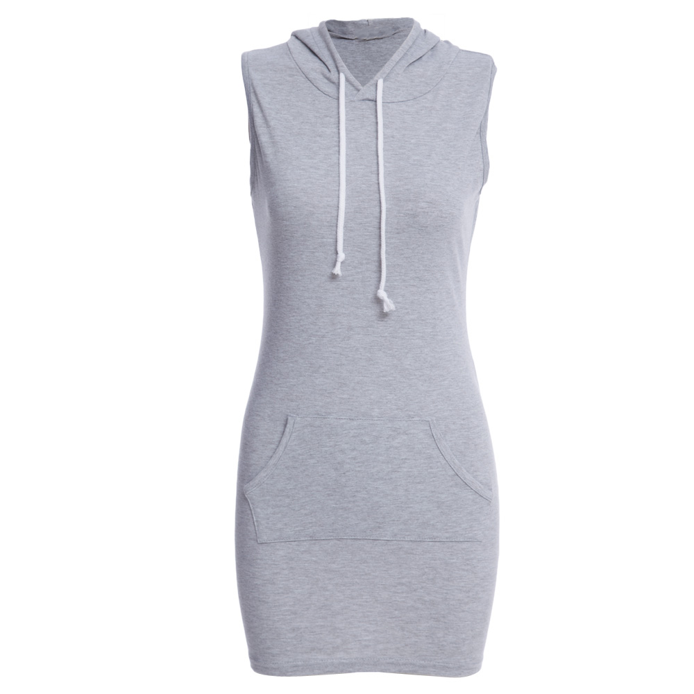 ZAFUL-Women-Summer-Hooded-Drawstring-Dress-Gray-Sleeveless-Straight-Solid-Color-SXL-Feminino-Vestido-32661935721