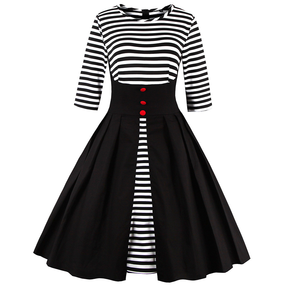 ZAFUL-Women-plus-size-Vintage-dress-hepburn-50s-elegant-long-sleeve-stripe-robe-feminino-Ball-Gown-P-32765086951