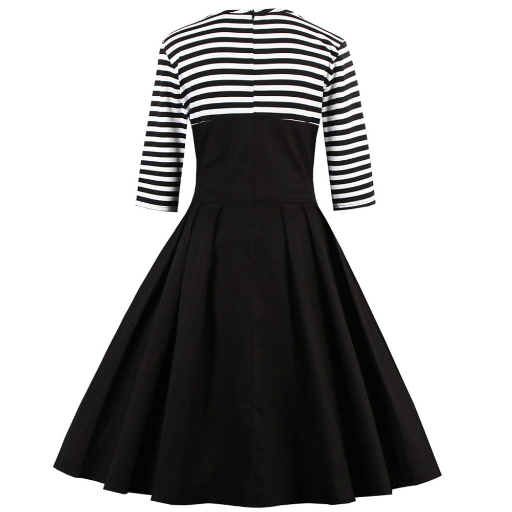 ZAFUL-Women-plus-size-Vintage-dress-hepburn-50s-elegant-long-sleeve-stripe-robe-feminino-Ball-Gown-P-32765086951