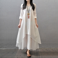 ZANZEA-Autumn-2017-Fashion-Womens-Chiffon-Maxi-Long-Dress-Patchwork-Asymmetrical-Dress-34-Sleeve-O-N-32716993079