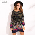 ZANZEA-Fashion-2018-Women-Bohemian-Mini-Beach-Dresses-Sexy-Ladies-Half-Sleeve-V-Neck-Elastic-Waist-S-32790783921