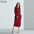 ZANZEA-Fashion-2018-Womens-Party-Dress-Half-Sleeve-White-Lace-Hollow-Slim-Tunic-Maxi-Long-Linen-Dres-32671558868