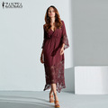 ZANZEA-Women-Autumn-Kaftan-Dress-2018-Ladies-Retro-O-Neck-Long-Sleeve-Floral-Print-Patchwork-Cotton--32725218712