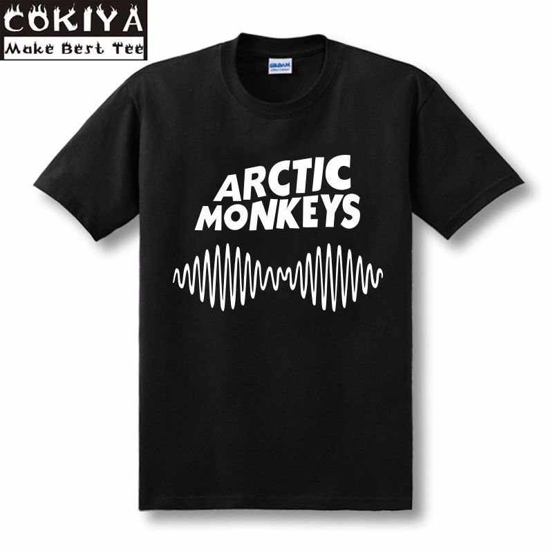 arctic-monkeys-t-shirt-100-Cotton-Men39s-Short-sleeve-Custom-black-tshirt-Plus-Size-Free-Shipping-go-2039303237