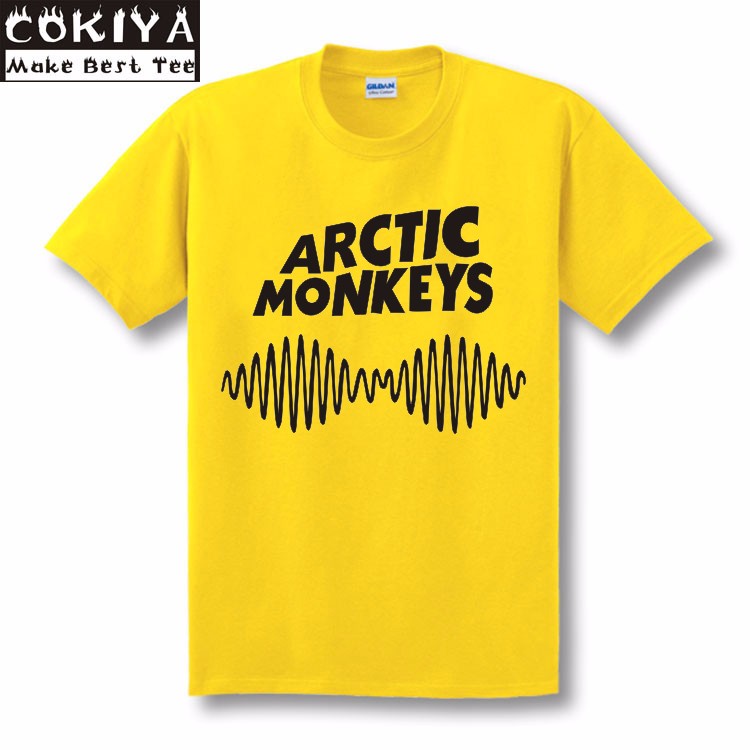 arctic-monkeys-t-shirt-100-Cotton-Men39s-Short-sleeve-Custom-black-tshirt-Plus-Size-Free-Shipping-go-2039303237