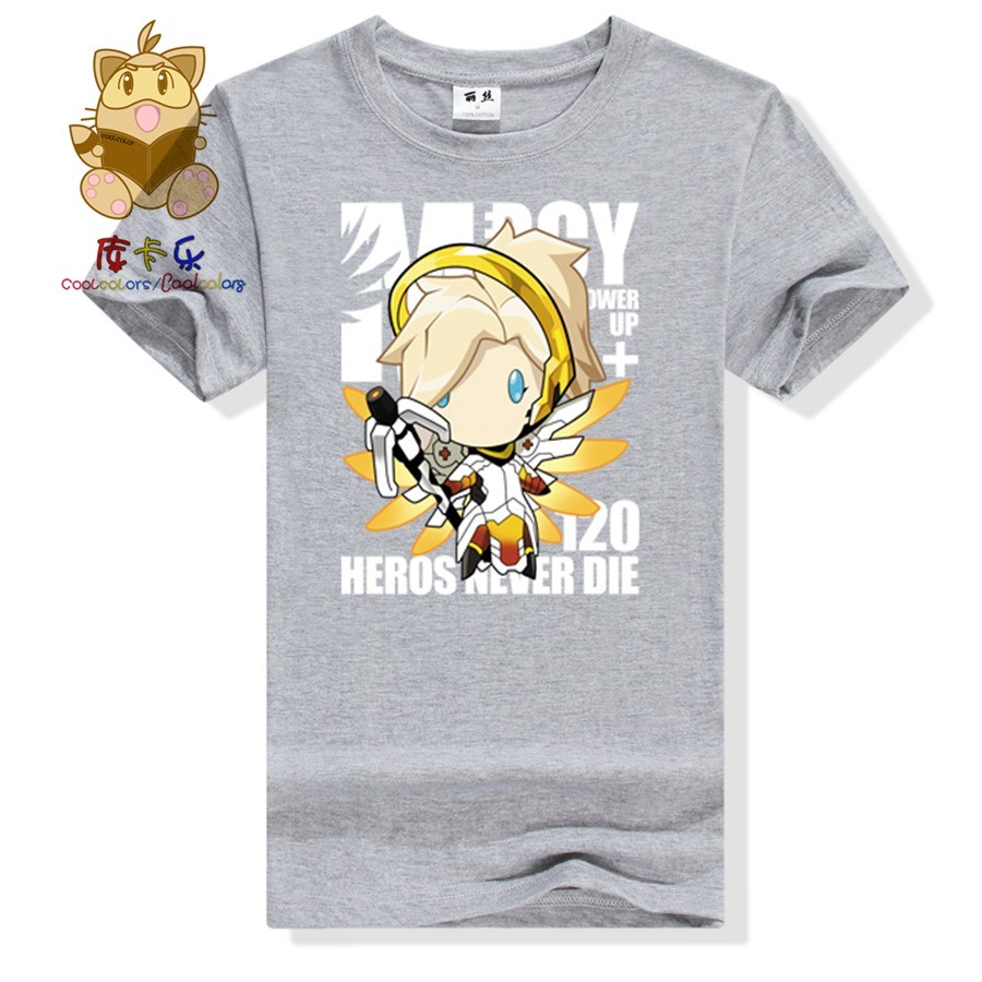 cartoon-game-character-OW-t-shirt-ow-fans-shirt-MERCY-t-shirt-heroes-never-die-high-quality-lovely-s-32777177153