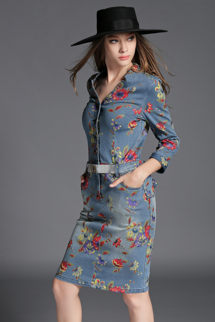 denim-dress-2018-new-women-dress-printing-V-collar-pendulum-cowboy-dresses-slim-lotus-leaf-edge-Bow--32590591837