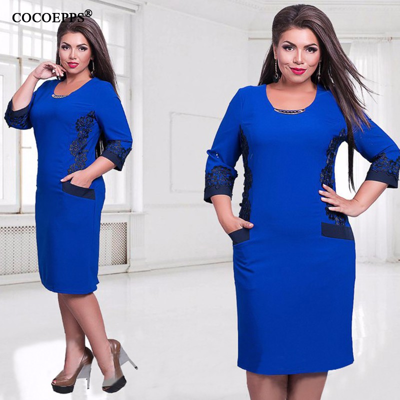 fashionable-office-women-dresses-Large-size-casual-o-neck-Long-sleeve-bodycon-Dress-2018-plus-size-w-32686942131