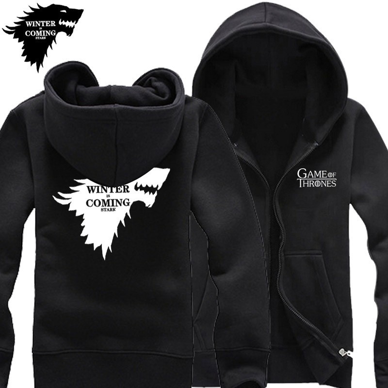 free-shipping-WINTER-IS-COMING-STARK-Game-of-Thrones-Winterfell-wolf-blood-Direwolf-man--cardigan-32591899838
