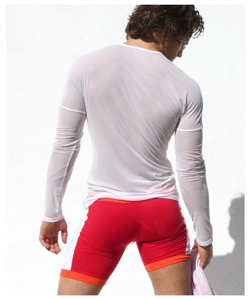 new-High-quality-transparent-gauze-long-sleeve-T-shirt-men39s-sexy-tights-Undershirt--Sexy-Tops-Unde-32631753535