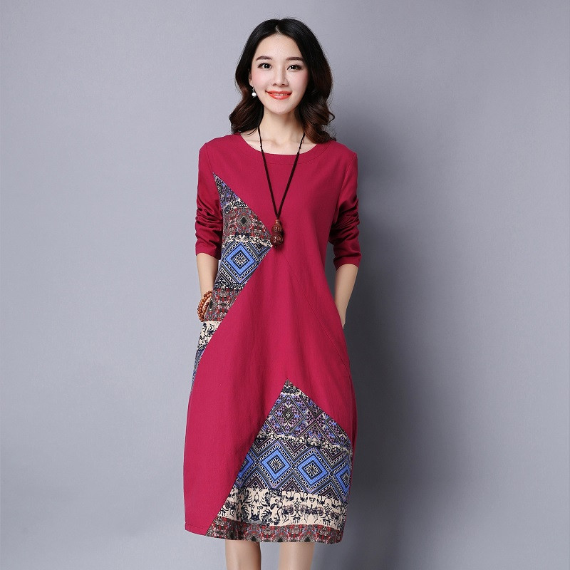 new-fashion-cotton-linen-vintage-print--women-casual-loose-autumn-dress-vestidos-femininos-party-201-32719022453