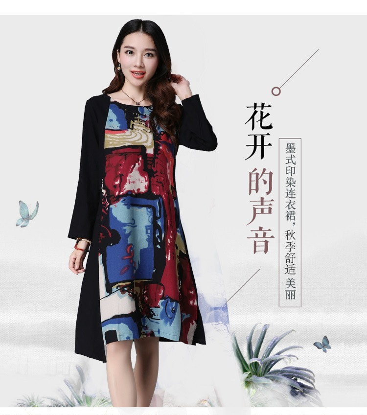new-fashion-cotton-linen-vintage-print--women-casual-loose-autumn-dress-vestidos-femininos-party-201-32719469105