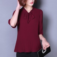 new-high-quality-fashion-women-t-shirt-Chiffon-long-sleeve-shirt-chiffon-mother-clothing-lady-Floral-32368002099