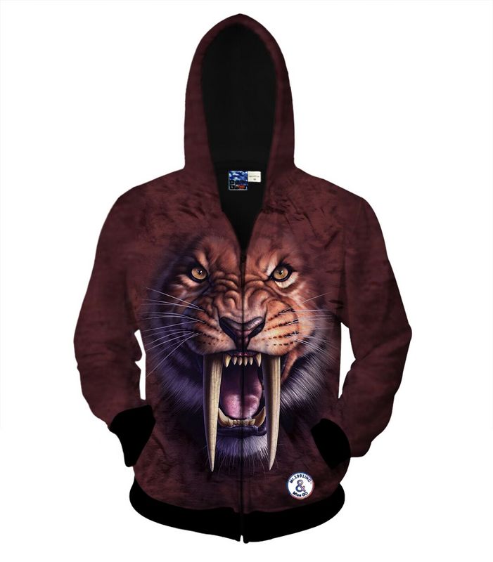 new-women-men-3d-Animal-printing-Tigerlioncatdogdinosaursnakewolf-PandaHuskies-3D-Hooded-Zipper-Hood-32495701024