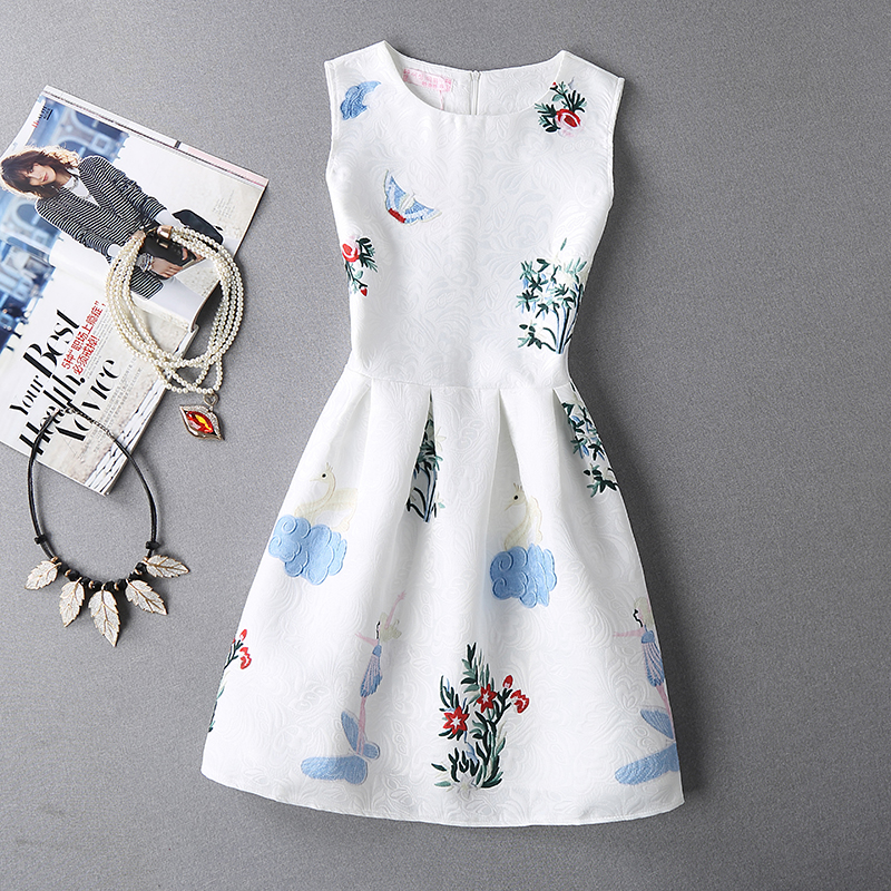 new-women-printed-flower-dress-sleeveless-knee-length-one-piece-dress-casual-slim-bodycon-korea-coll-32270136333