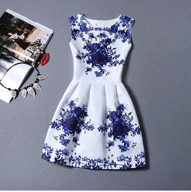 new-women-printed-flower-dress-sleeveless-knee-length-one-piece-dress-casual-slim-bodycon-korea-coll-32270136333