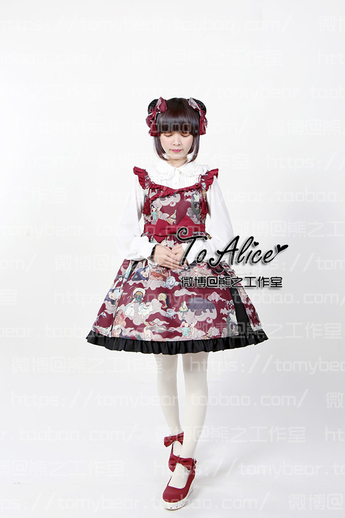 quotHyakki-Yakouquot-Clarkes-World-Women39s-Gothic-Lolita-JSK-Dress-Suspender-Dress-Bow-Tassels-Deco-32657345104