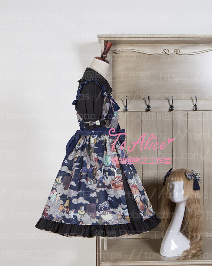 quotHyakki-Yakouquot-Clarkes-World-Women39s-Gothic-Lolita-JSK-Dress-Suspender-Dress-Bow-Tassels-Deco-32657345104