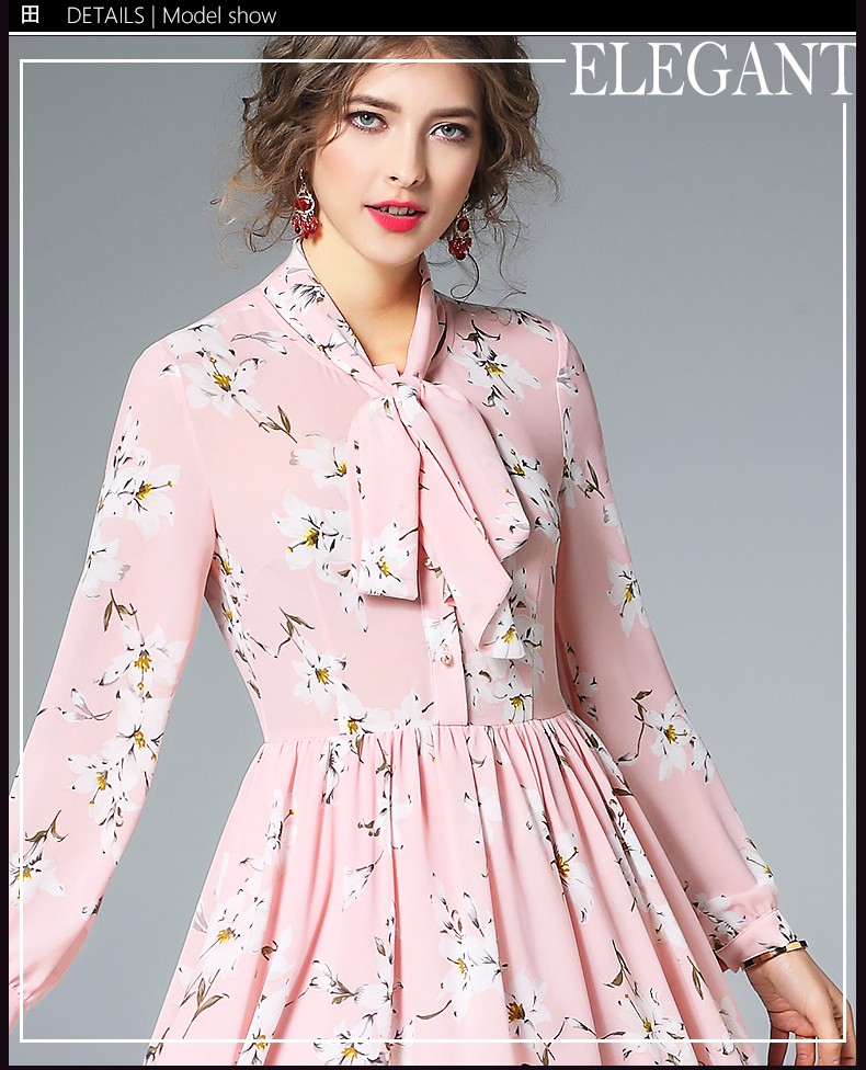 spring-summer-runway-designer-woman-dress-pink-dark-blue-silk-dress-white-flower-print-collar-bow-fa-32785878493