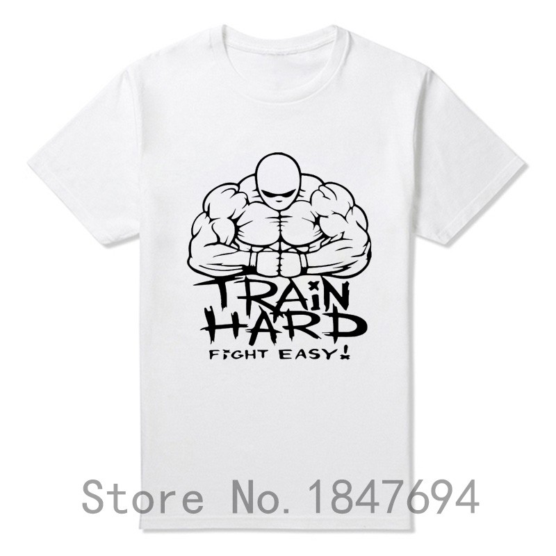 summer-Mens-T-shirt-Bodybuilding-Undershirt-Fitness-Men-Train-hard-fight-easy-T-Shirt-Top-Tees-32486608525