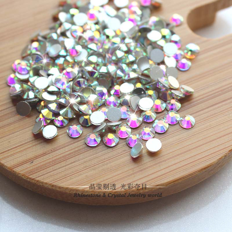 super-glitter-rhinestones-Crystal-AB-ss3-ss40-DMC-Non-Hot-Fix-FlatBack-strass-Sewing-amp-Fabric-garm-32248572493