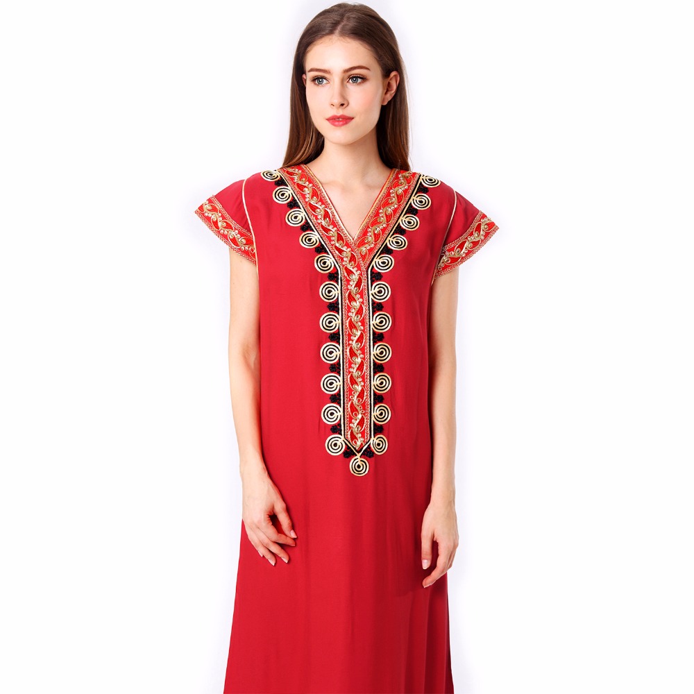 women-clothing-maxi-long-Tunic-embroidery-dress-Abaya-kaftan-caftan-Muslim-Islamic-moroccan-ethnic-d-32779461115
