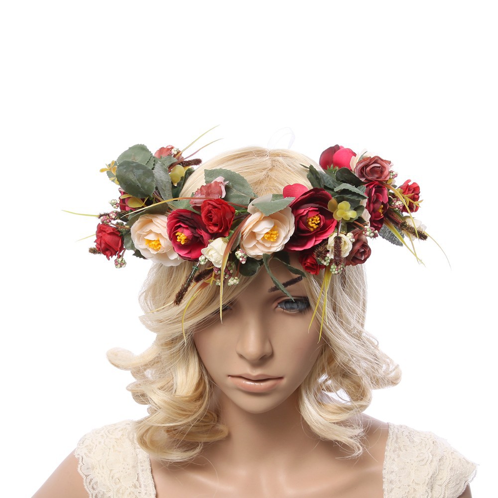 women-flower-crown-Flower-Garland-headpiece-for-Wedding-Festivals-Girls-flower-Wreath-Headpiece-girl-32411990152