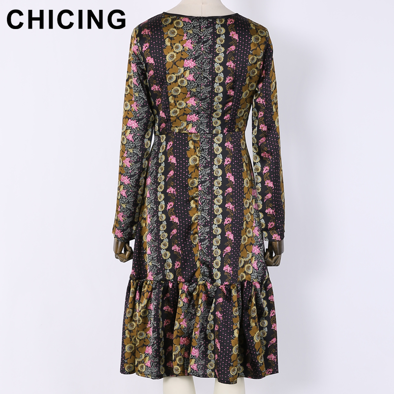CHICING High Street Women Chiffon Hollow Out Floral Printed Sun Flower ...