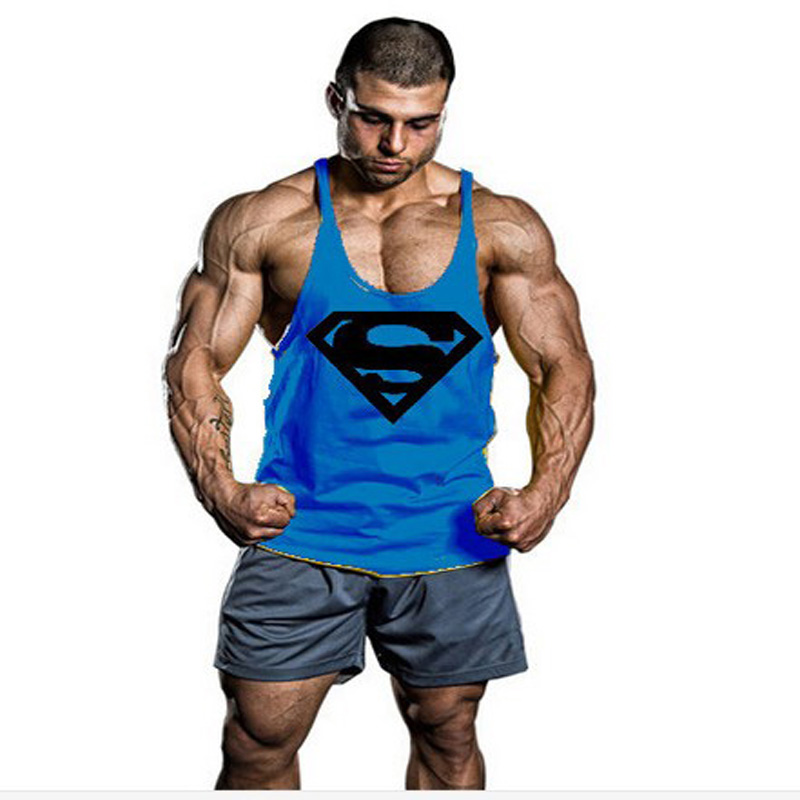 Clothing Men Fitness Shirts Cotton Men Tank Top Workout Bodybuilding ...