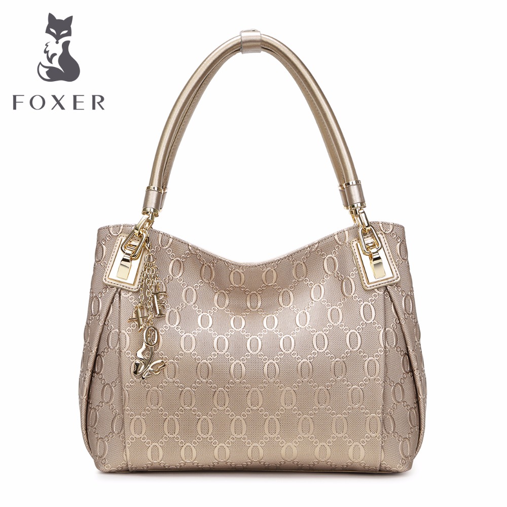 FOXER Brand Design Women Split Leather Shoulder bag Women's Leather ...