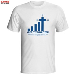 Get Connected To Jesus T Shirt Design Fashion Creative Pattern T-shirt Cool Casual Novelty Funny Tshirt Men Women Style Top Tee