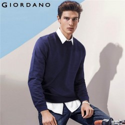 Giordano Men Sweatshirt Solid Long Sleeves Mens Hoodies Casual Pullover Male Fashion Homme Streetwear Masculina Sweatshirts