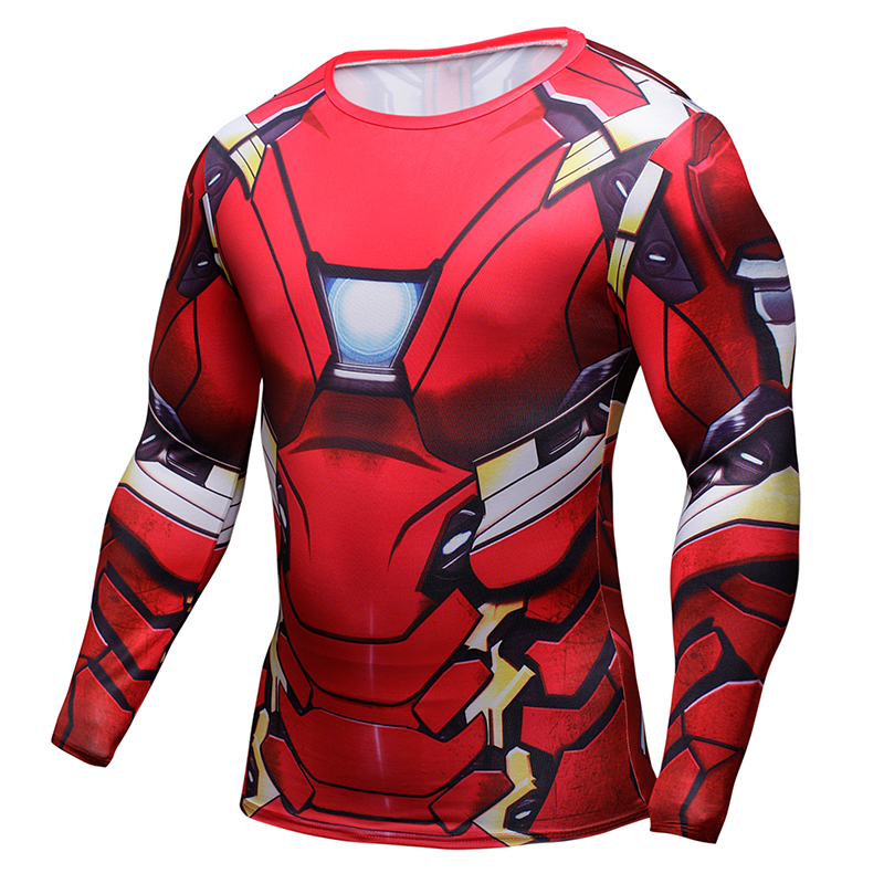 Marvel Deadpool long-sleeved compression t shirt men Deadpoolt 3D ...