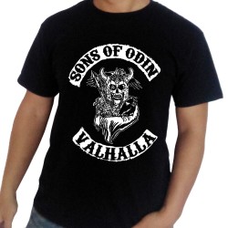 Men T Shirt Sons of Odin Vikings hip hop mens cotton t-shirt 2017 summer style Free Shipping