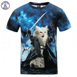 Mr.1991INC Cats T-shirt Men/Women 3d Print Meow Star Cat Hip Hop Cartoon TShirts Summer Tops Tees Fashion 3d shirts