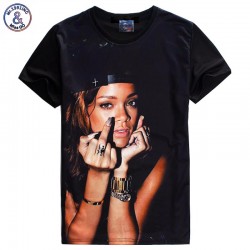 Mr.1991INC Famous Star Rihanna T shirt for men/women 3d tshirt short sleeve casual tops t-shirt Asia S-XXL 1862