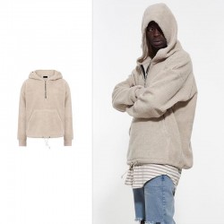 New High Quality Hoodie Men Half Zipper Pullover Fleece Sweatshirt Streetwear Kanye West Hip Hop Clothing Justin Bieber Outwear