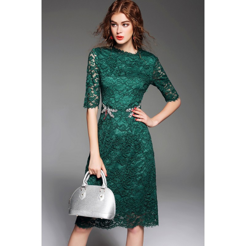 autumn fashion women sexy sheath cute animal diamonds beading dress half sleeve