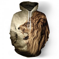 Really cool 3D Lion Men hoodies sweatshirt men fashion brand plus size S-3XL hoodie men harajuku casual unisex pullovers