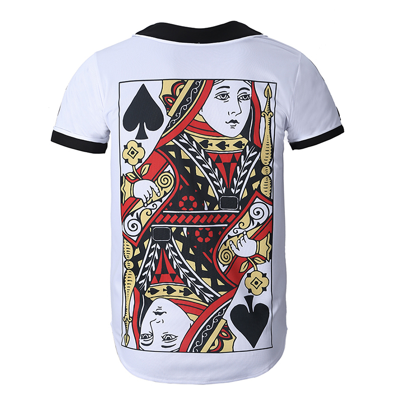 Summer Man Designer Shirt 3d Poker Cardigan shirt Harajuku Mens t ...
