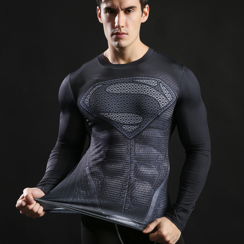 Batman-Compression-T-shirt-Superhero-Tops-3d-Fitness-Men-T-shirts-Superman-Streetwear...