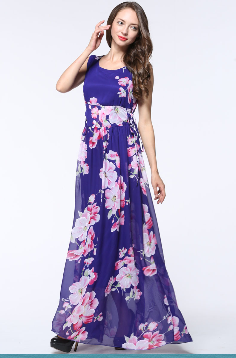 Large Size Maxi Long Chiffon Dress Summer Style Women Boho Elegant ...